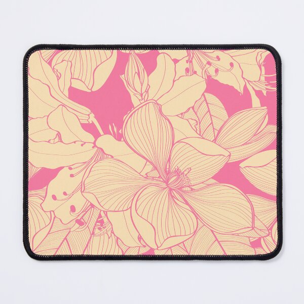 Item preview, Garden exotic line flowers illustration. Magnolia, rhododendron spring flowers drawings. Line art seamless pattern. designed and sold by MatyKotiv.