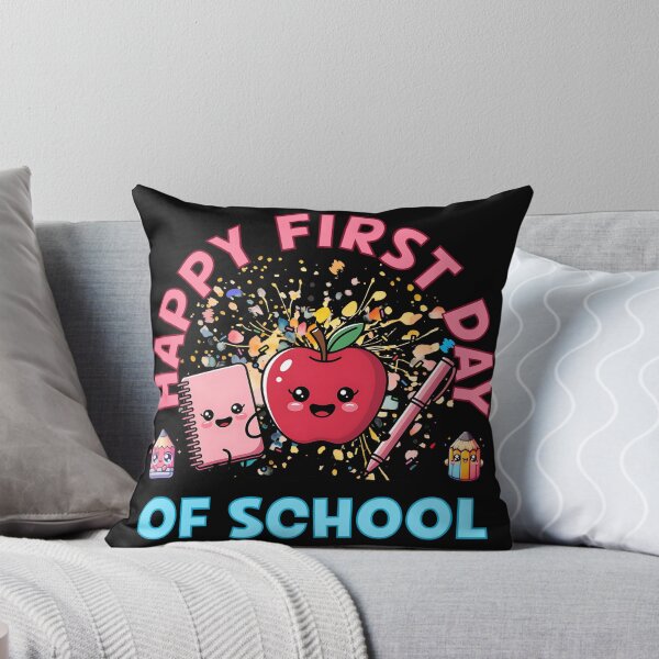 Item preview, Happy First Day of School – Kawaii Notebook and Apple Design designed and sold by Fragy72.
