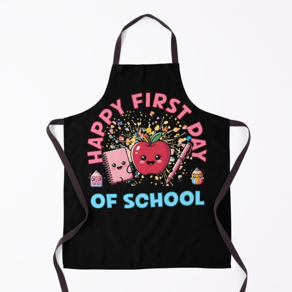 Item preview, Happy First Day of School – Kawaii Notebook and Apple Design designed and sold by Fragy72.