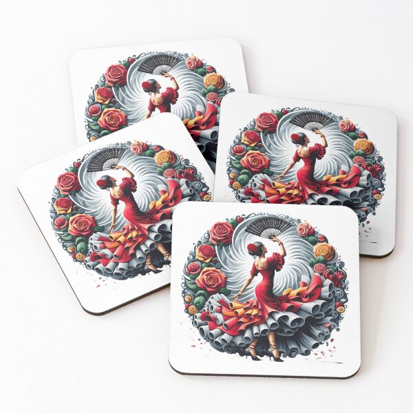Item preview, Flamenco Dancer Sticker - Spanish Dance Art - Elegant Flamenco Illustration designed and sold by Vibranta Studio.