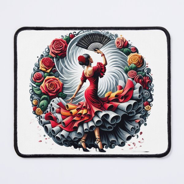 Item preview, Flamenco Dancer Sticker - Spanish Dance Art - Elegant Flamenco Illustration designed and sold by Vibranta Studio.