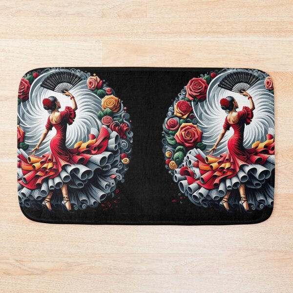 Artikelvorschau, Flamenco-Tänzerin-Aufkleber - Spanische Tanzkunst - Elegante Flamenco-Illustration entworfen und verkauft von Vibranta Studio.