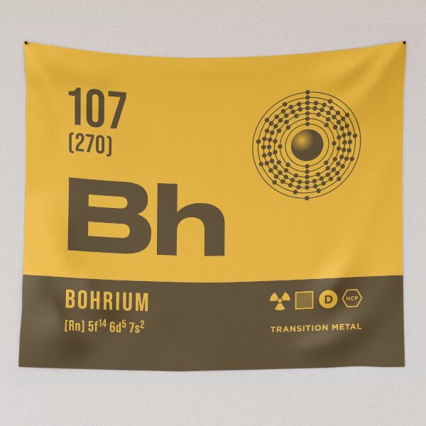 Item preview, 107 Bohrium Periodic Table Element Dark designed and sold by VoodooCircus.