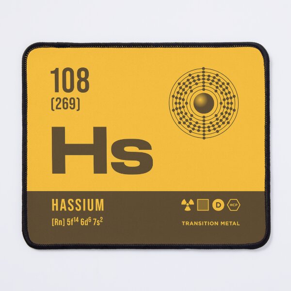 Item preview, 108 Hassium Periodic Table Element Dark designed and sold by VoodooCircus.