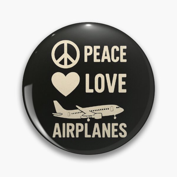 Item preview, peace love airplanes gift for aviation enthusiasts designed and sold by PilotandPlane.