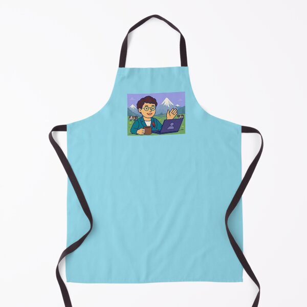 Item preview, Female curly scientist working at the laptop from a mountain region. designed and sold by gre47.