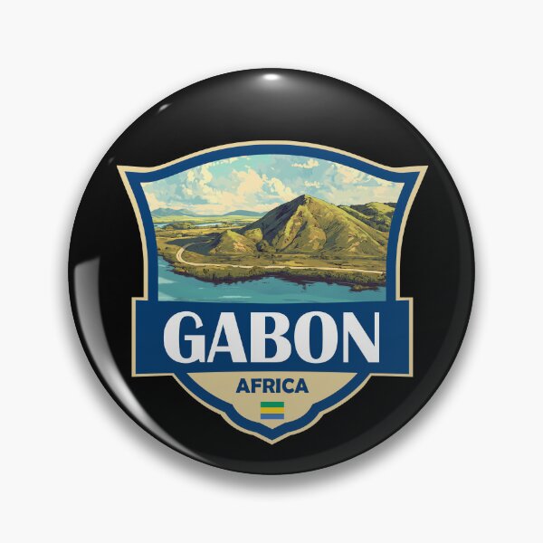 Item preview, Gabon Illustration Retro Badge designed and sold by KrisSidDesigns.