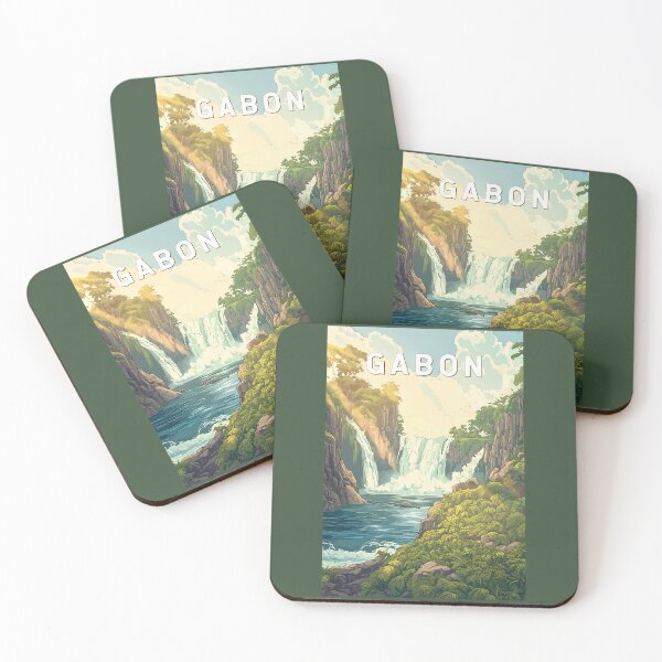 Item preview, Gabon Illustration Travel Art Vintage designed and sold by KrisSidDesigns.