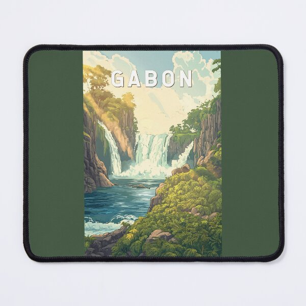 Item preview, Gabon Illustration Travel Art Vintage designed and sold by KrisSidDesigns.