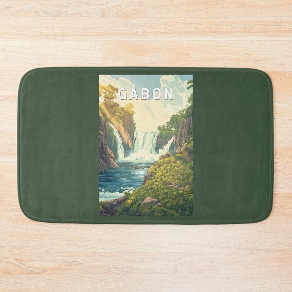 Item preview, Gabon Illustration Travel Art Vintage designed and sold by KrisSidDesigns.