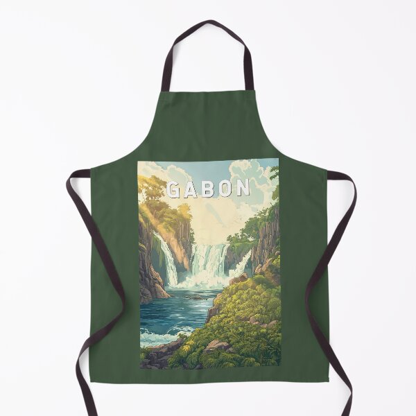 Item preview, Gabon Illustration Travel Art Vintage designed and sold by KrisSidDesigns.