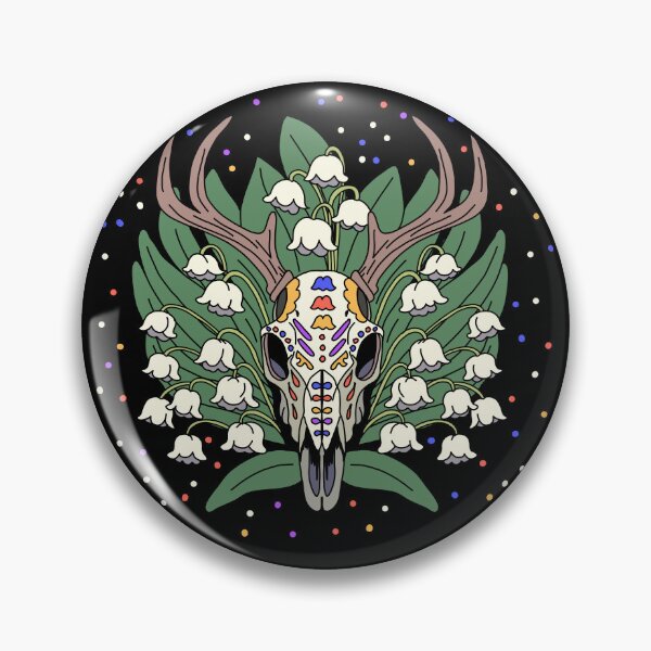 Item preview, May's Lily of the Valley & Deer Skull designed and sold by HRSCreates.