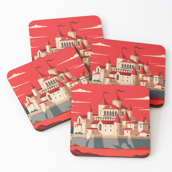 Item preview, Red Royal Castle: Fantasy Landscape designed and sold by ART ATTACK ZONE.