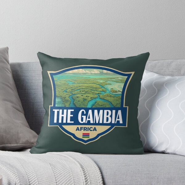Item preview, The Gambia Illustration Retro Badge designed and sold by KrisSidDesigns.