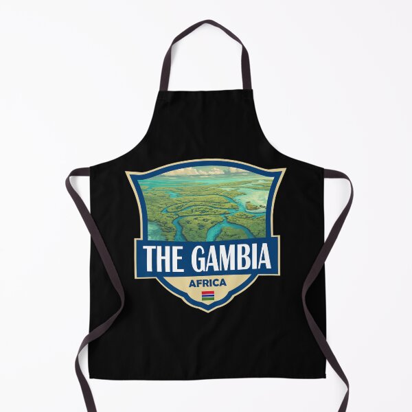 Item preview, The Gambia Illustration Retro Badge designed and sold by KrisSidDesigns.