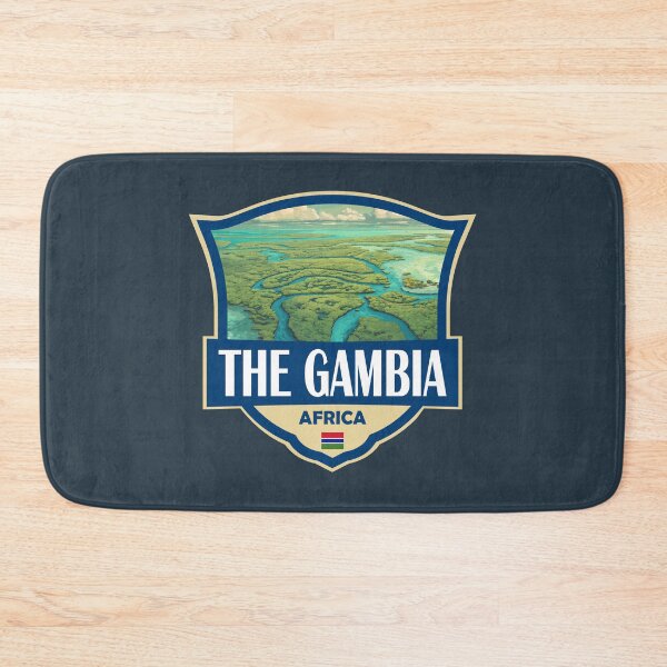 Item preview, The Gambia Illustration Retro Badge designed and sold by KrisSidDesigns.