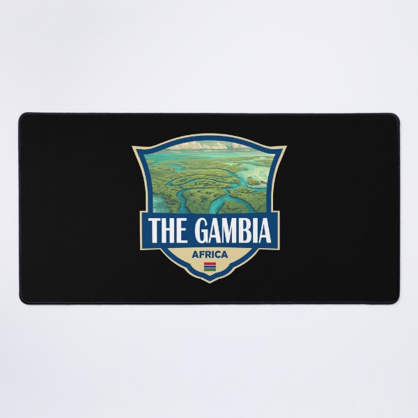 Item preview, The Gambia Illustration Retro Badge designed and sold by KrisSidDesigns.