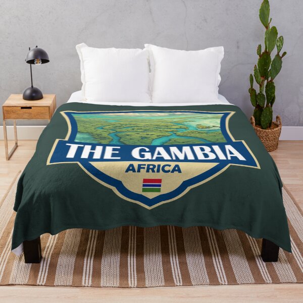 Item preview, The Gambia Illustration Retro Badge designed and sold by KrisSidDesigns.