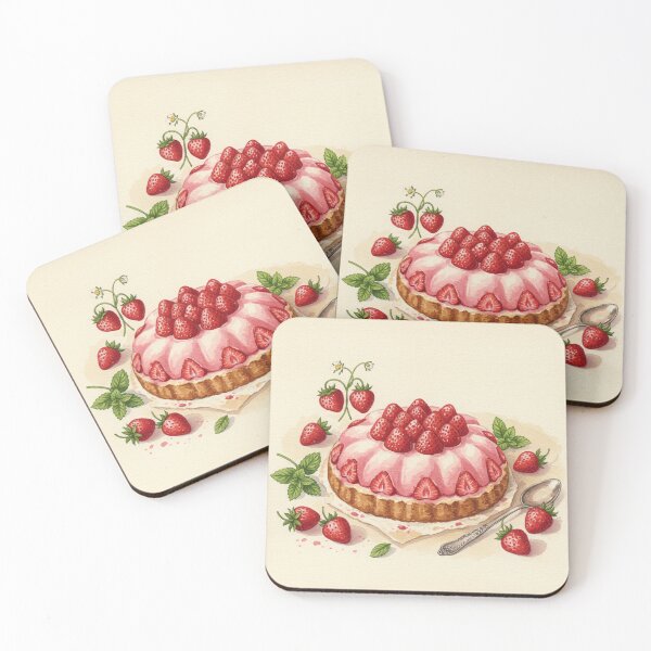 Item preview, Strawberry Garden Tart – A Slice of Sweet Spring designed and sold by Pasteltone.