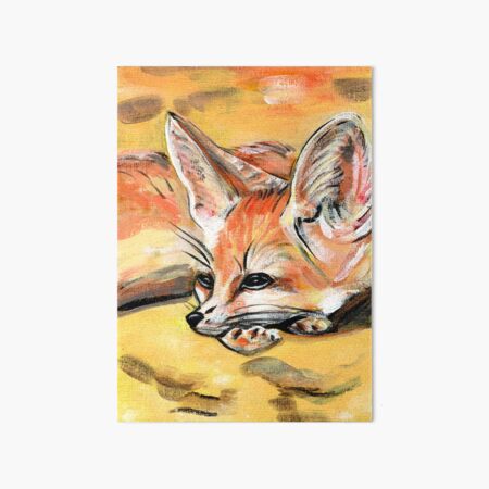 Item preview, Fennec fox acrylic painting designed and sold by tattooclumsey.