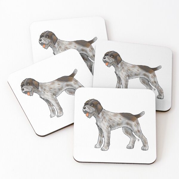 Item preview, Dog - Wirehaired  Pointing Griffon - Gray and Brown designed and sold by Jennifer Stolzer.