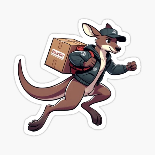 Item preview, Hop & Drop – Kangaroo Courier designed and sold by Confuzz1ed.