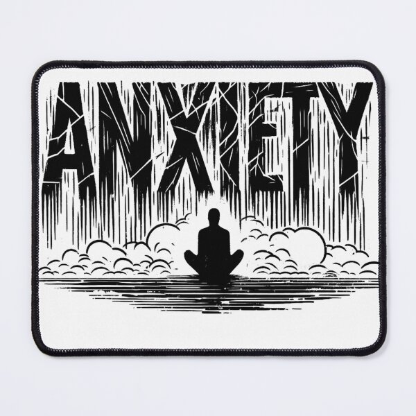 Item preview, Lonely Anxiety Mental Health Black designed and sold by MoonMonkeyNbear.