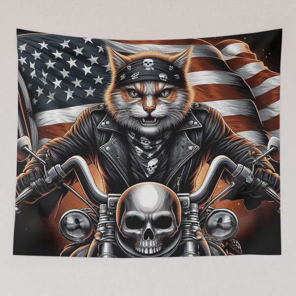Item preview, Biker Cat - Born to Ride Free designed and sold by nikkolaus.
