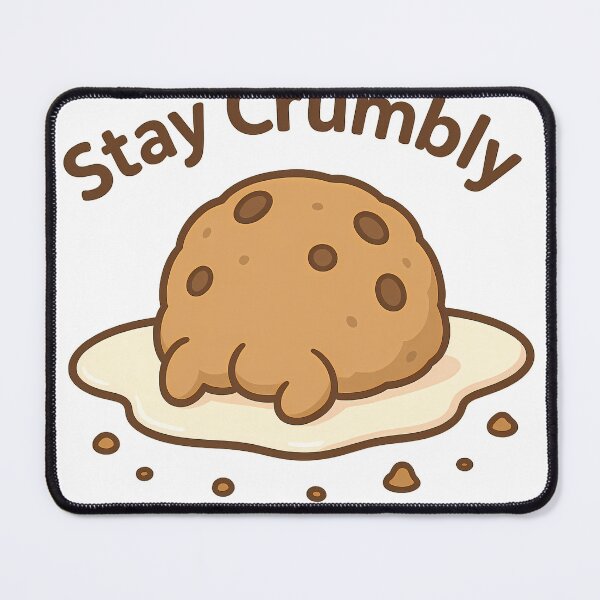 Item preview, Stay Crumbly – Cute Lazy Cookie on a Puddle - Kawaii Chocolate-Chip Cartoon designed and sold by BambaKchula.