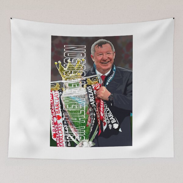 Item preview, Sir Alex Ferguson Lifting the League Trophy – The Greatest Ever Manchester United Manager Artwork by GrizzlyGFX designed and sold by GrizzlyCollective.