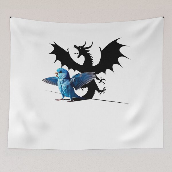 Item preview, Funny Screaming Blue Parrotlet Parrot Dragon Lover Meme designed and sold by Kimberley King Art  King Art.