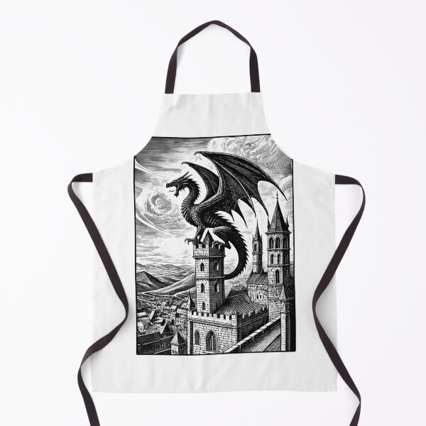 Item preview, Dragon Vintage Retro Dark Art Medieval designed and sold by Kimberley King Art King Art.