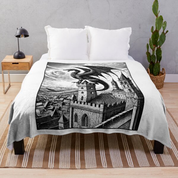 Item preview, Dragon Vintage Retro Dark Art Medieval designed and sold by Kimberley King Art  King Art.
