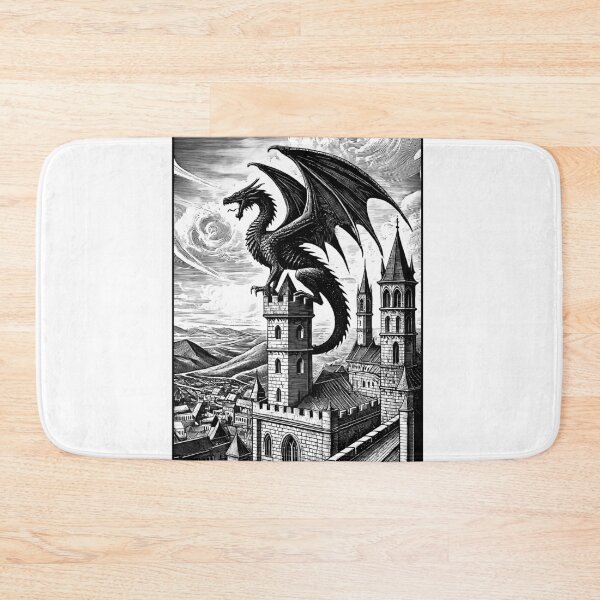 Item preview, Dragon Vintage Retro Dark Art Medieval designed and sold by Kimberley King Art  King Art.