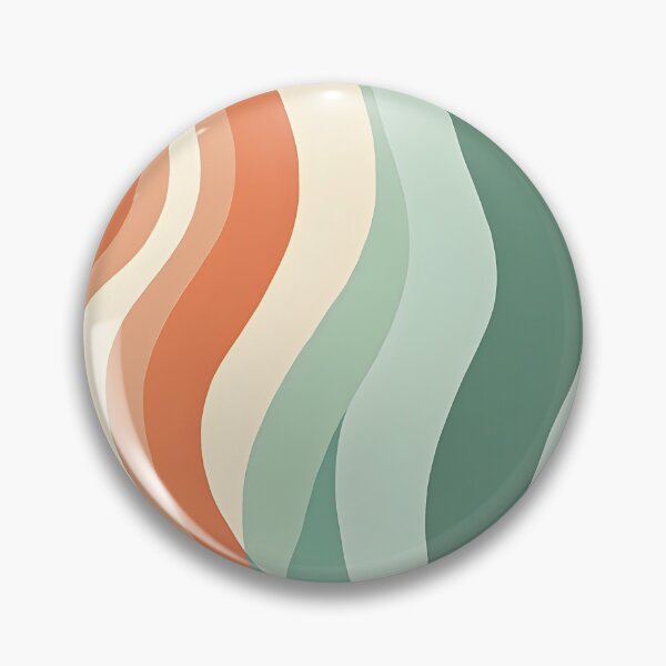 Item preview, Retro Wavy Stripe Pattern – Mid Century Modern,  Boho Abstract Orange Green designed and sold by Prints and Lifestyle.