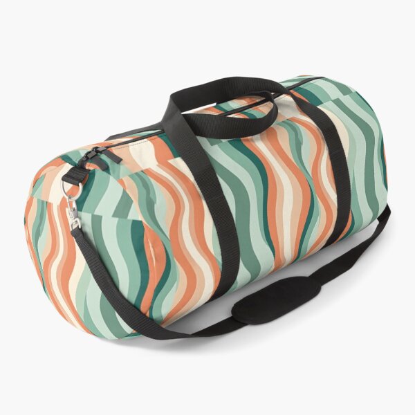 Item preview, Retro Wavy Stripe Pattern – Mid Century Modern,  Boho Abstract Orange Green designed and sold by Prints and Lifestyle.