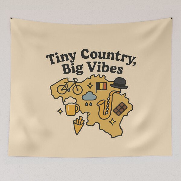 Item preview, Belgium Tiny Country Big Vibes designed and sold by k3rstman1.