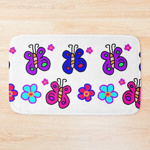 Artikelvorschau, Bunte Schmetterlinge und Blumen, Pop-Art-Design entworfen und verkauft von Jjc59.