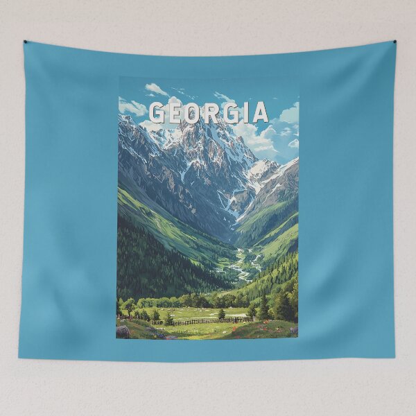 Item preview, Georgia Illustration Travel Art Vintage designed and sold by KrisSidDesigns.