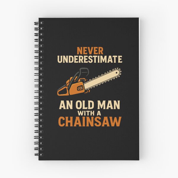 Item preview, Never Underestimate An Old Man Lumberjack With A Chainsaw designed and sold by alenaz.