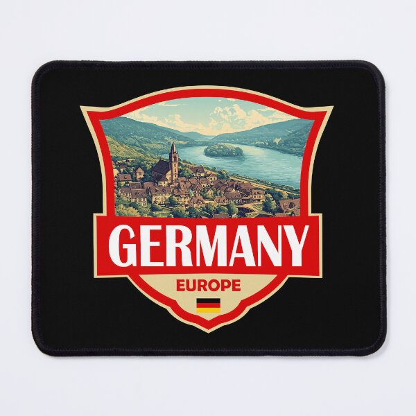 Item preview, Germany Illustration Retro Badge designed and sold by KrisSidDesigns.