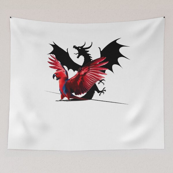 Item preview, Funny Screaming Red Eclectus Parrot Dragon Lover Meme designed and sold by Kimberley King Art  King Art.