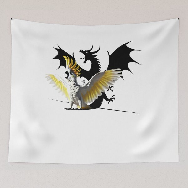 Item preview, Funny Screaming Sulphur-crested Cockatoo Parrot Dragon Lover Meme designed and sold by Kimberley King Art  King Art.