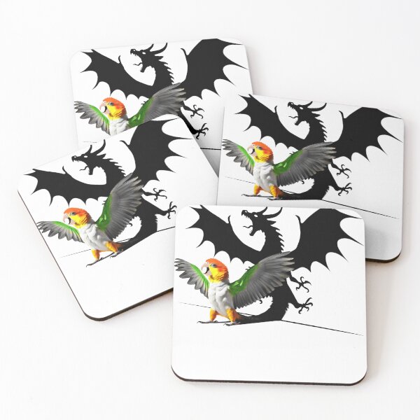 Item preview, Funny Screaming White Bellied Caique Parrot Dragon Lover Meme designed and sold by Kimberley King Art  King Art.