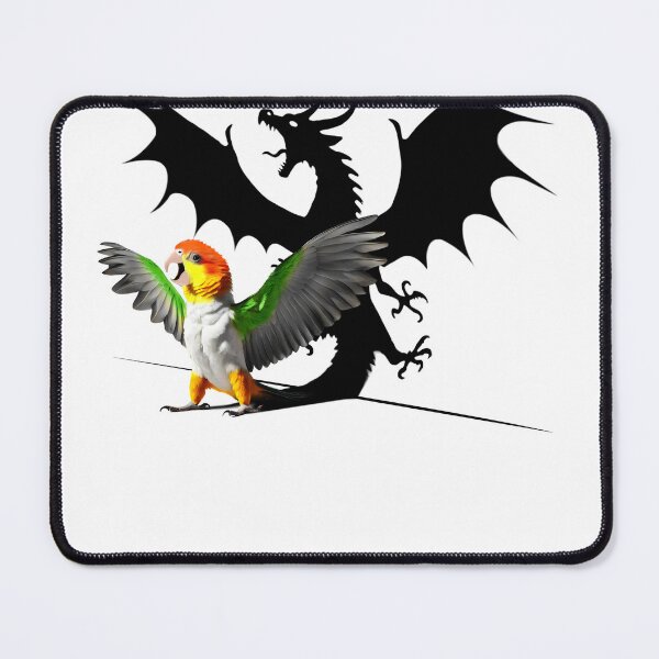 Item preview, Funny Screaming White Bellied Caique Parrot Dragon Lover Meme designed and sold by Kimberley King Art King Art.