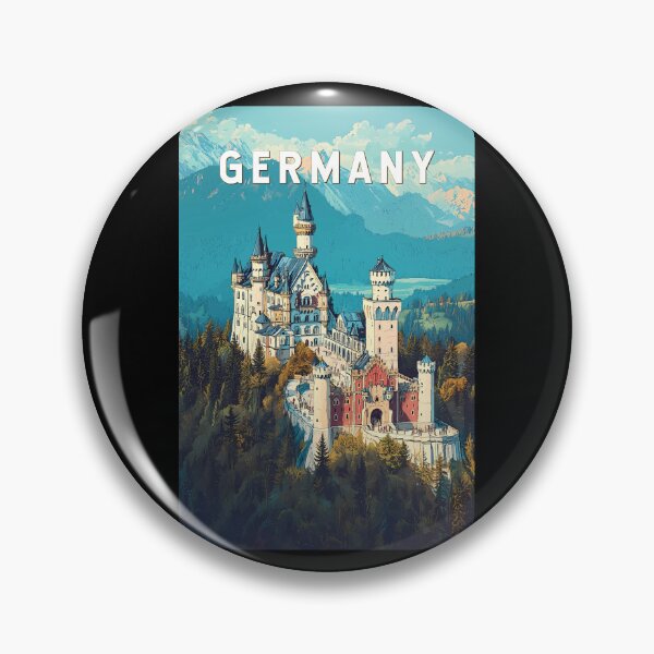 Item preview, Germany Illustration Travel Art Vintage designed and sold by KrisSidDesigns.