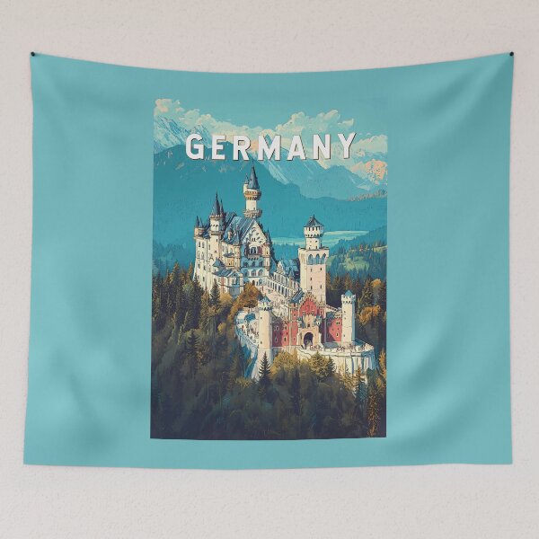 Item preview, Germany Illustration Travel Art Vintage designed and sold by KrisSidDesigns.