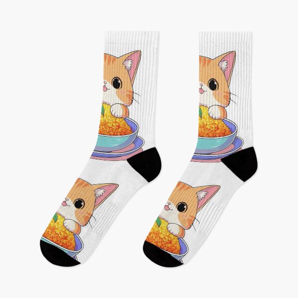 Item preview, Cute Cat Hugging Mango Sticky Rice – Kawaii Thai Food Design designed and sold by champkppwc.