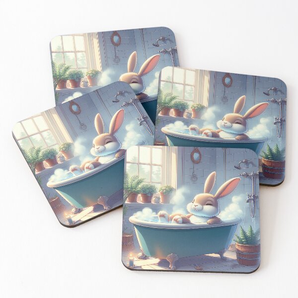 Item preview, Peaceful Bunny Bath designed and sold by nikkolaus.