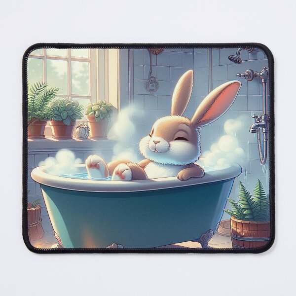 Item preview, Peaceful Bunny Bath designed and sold by nikkolaus.